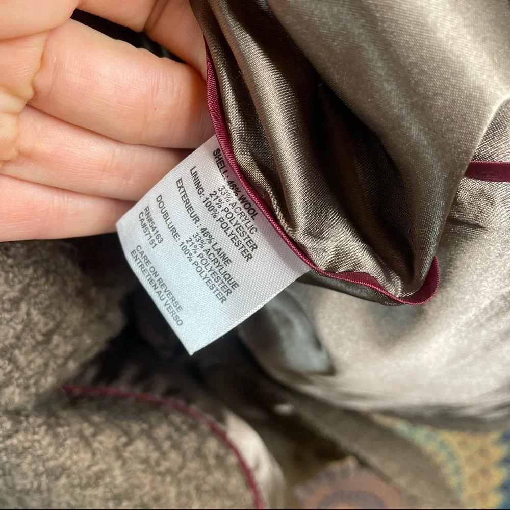 Calvin Klein Wool Blend Trench Coat - Picture 10 of 16
